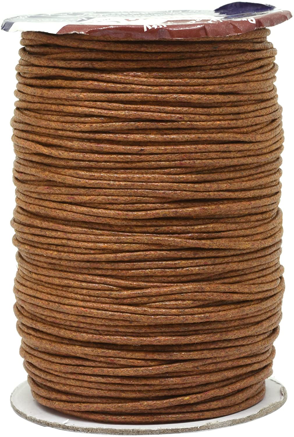 Mandala Crafts 1.5mm 109 Yards Jewelry Making Beading Crafting Macramé Waxed Cotton Cord Rope (Russet Brown)