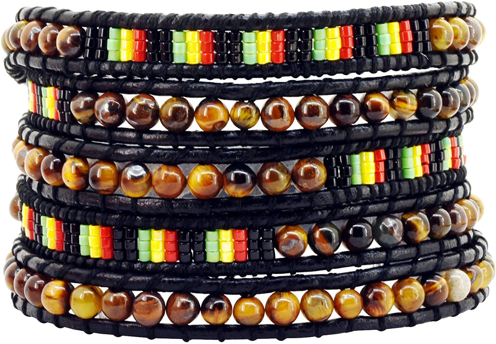 bracelet  Boho bracelets stack, Leather wrap bracelet, Boho bracelets