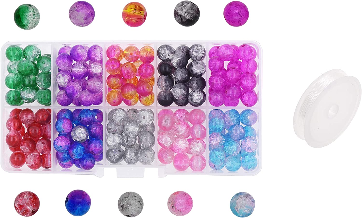 20Pcs/Set Glass Beads for Jewelry Making Supplies for Adults