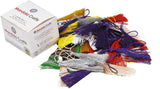 Mandala Crafts Bookmark Tassels for Crafts – Mini Tassels for Bookmarks Jewelry Making Graduation – 5 Inch Pack of 100 Small Floss Purple Sewing Tassels