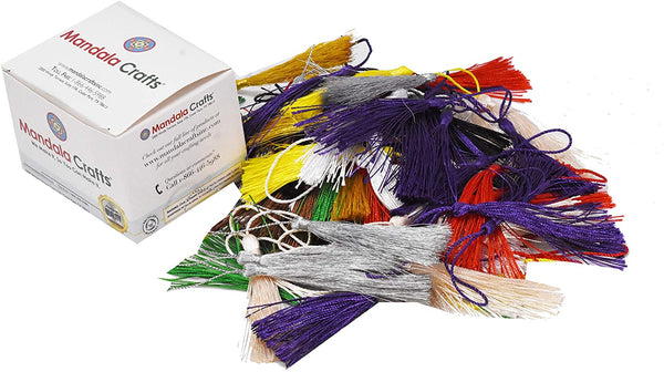 Mandala Crafts Bookmark Tassels for Crafts - Mini Tassels for