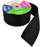 Black Satin Ribbon 2 Inch 50 Yard Roll for Gift Wrapping, Weddings, Hair, Dresses, Blanket Edging, Crafts, Bows, Ornaments; by Mandala Crafts