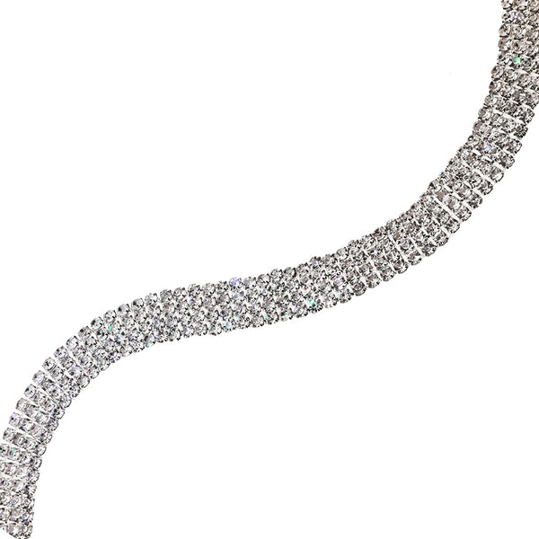Crystal Rhinestone Shiny Glitter Rope Chain String Bridal Applique