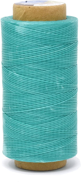 Flat Waxed Thread for Leather Sewing - Leather Thread Wax String Polyester  Cord for Leather Craft Stitching Bookbinding by Mandala Crafts 210D 1mm 55