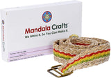 Mandala Crafts Bohemian Belt - Boho Belt for Women - Mens Rasta Belt Handmade Woven Hemp Boho Waist Belt Big Hippie Belt for Reggae Rasta Accessories
