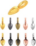 Mandala Crafts Jewelry Glue on Bails for Pendants – Pendant Bails for Jewelry Making – Jewelry Pendant Bail Kit 225 PCs Gunmetal Antique Bronze Rose Gold Silver