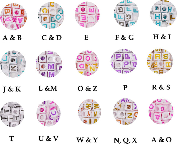 Mandala Crafts Letter Alphabet Pony Bead Set for Bracelet, Rave Kandi –  MudraCrafts