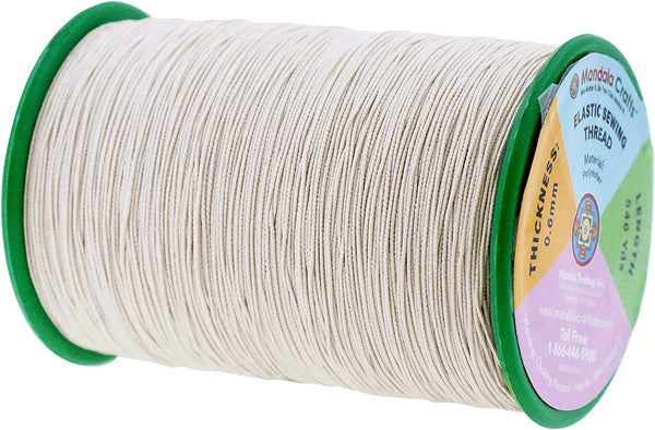 Shirring Elastic Thread for Sewing - White Thin Fine Elastic Sewing Thread for Sewing Mac