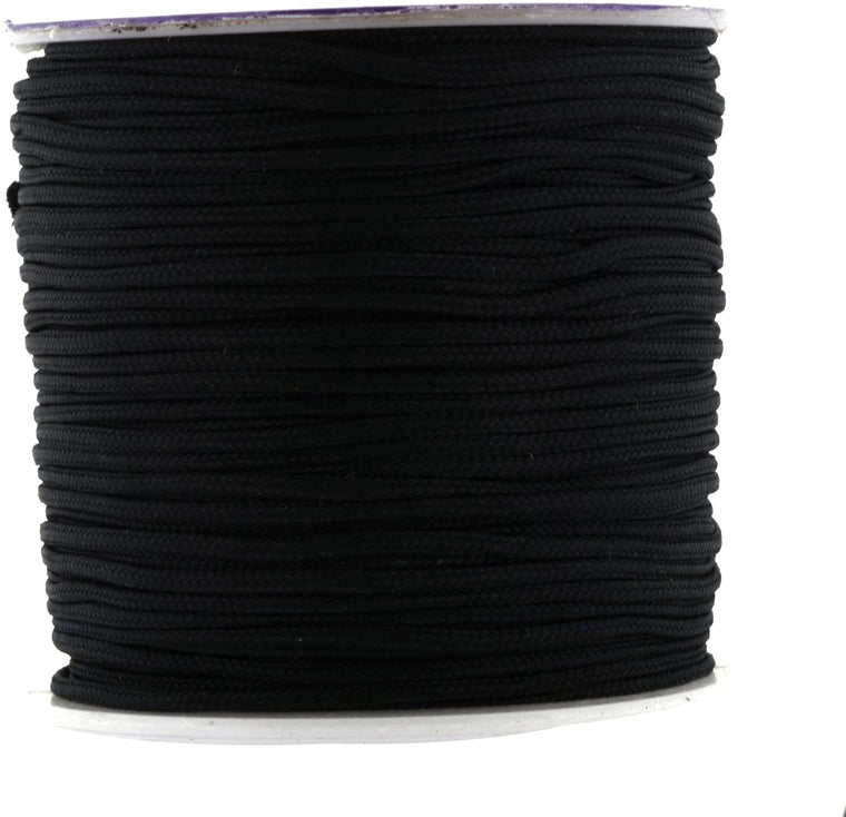 Mandala Crafts Nylon Satin Cord, Rattail Trim Thread for Chinese Knotting, Kumihimo, Beading, Macramé, Jewelry Making, Sewing (1.5mm 65 Yards, Hot Pink)