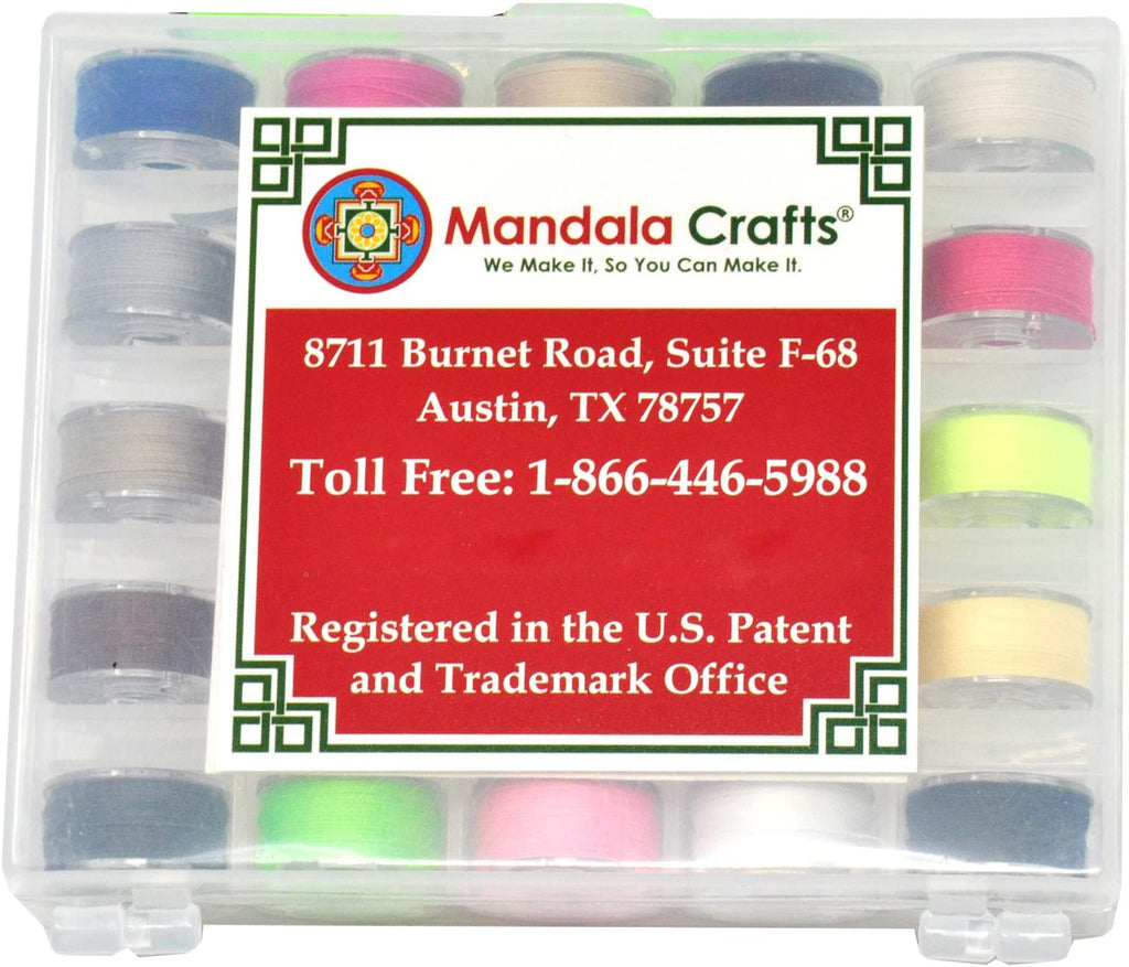 Mandala Crafts Prewound Bobbin Thread Prewound Bobbins for Embroidery  Machines Singer Brother 144 PCs Class 15 60/2 60WT