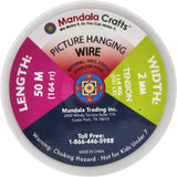 Mandala Crafts Heavy Duty Picture Hanging Wire from Coated Stainless Steel for Pictures, Mirrors, Frames, Art;