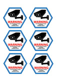 Mandala Crafts Home Business CCTV Surveillance Security Camera Video Warning Sticker Sign