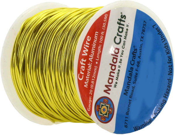 Mandala Crafts Anodized Aluminum Wire for Sculpting, Armature, Jewelry  Making, Gem Metal Wrap, Garden, Colored and Soft, 1 Roll(14 Gauge, Kelly  Green)