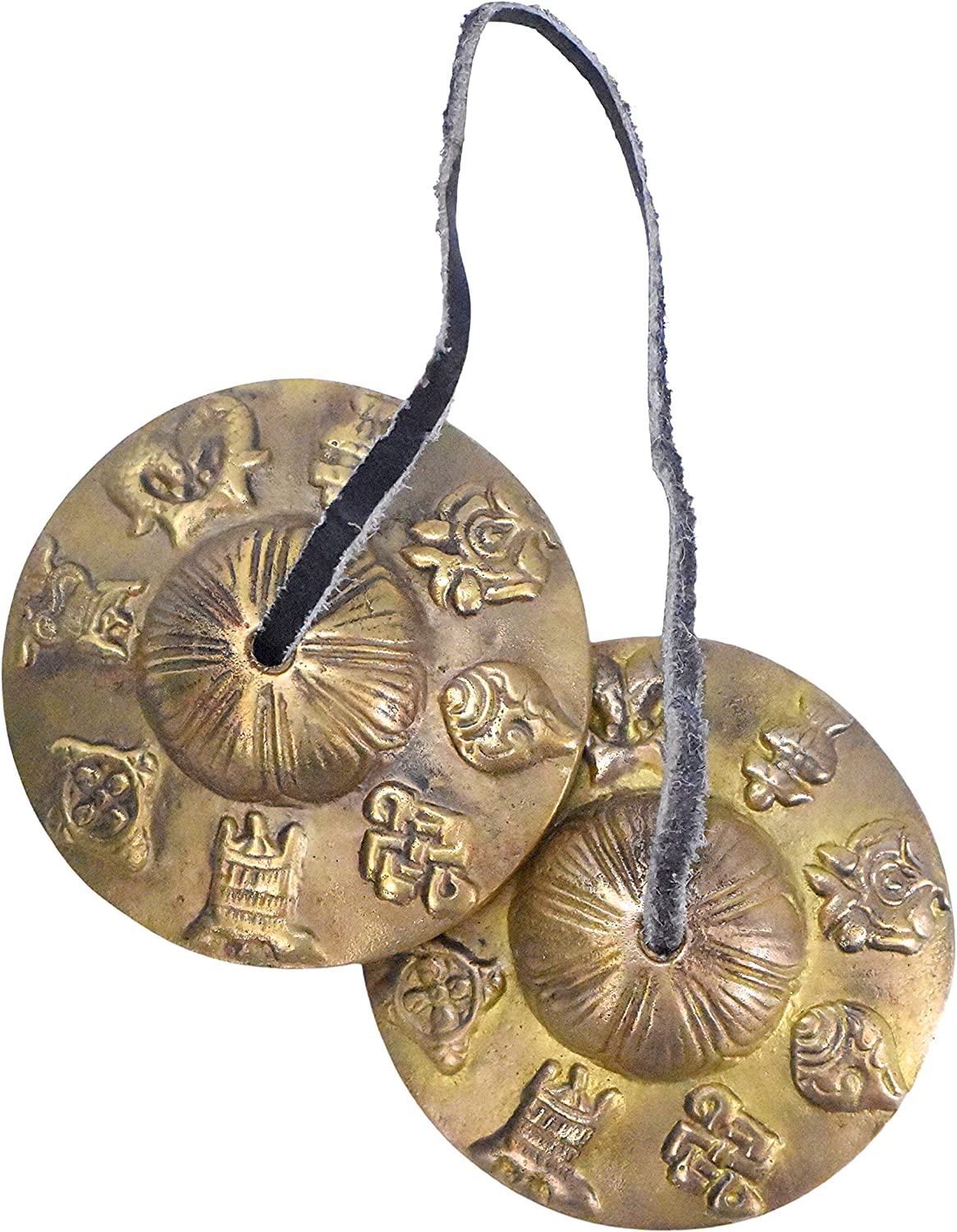 Tibetan Bells, Strong Sound Penetration Tibetan Cymbals Brass Material  Handcraft Lightweight For Yoga For Daily Life For Meditation 