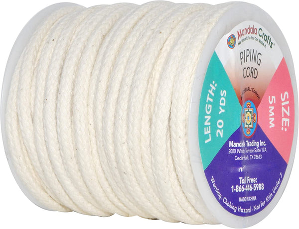 Mandala Crafts White Flat Drawstring Cord Drawstring Replacement, 1/2 inch 12mm 20 yds White Soft Drawstring Cotton Draw Cord Hoodie Sweatpants