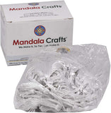 Mandala Crafts Bookmark Tassels for Crafts – Mini Tassels for Bookmarks Jewelry Making Graduation – 5 Inch Pack of 100 Small Floss Purple Sewing Tassels