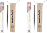 Mandala Crafts Reusable Titanium Chopstick Set with Case for Adults and Kids; Portable and Dishwasher Safe