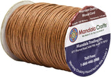 Mandala Crafts 1.5mm 109 Yards Jewelry Making Beading Crafting Macramé Waxed Cotton Cord Rope (Russet Brown)