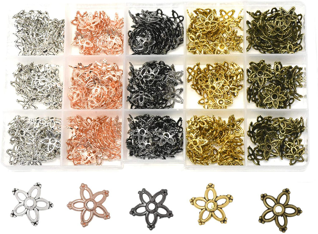 Youdiyla Bulk 1100pcs Floral Bead Cap Collection, Mix Iron Metal Beads Caps  for Necklace and Bracelet Eardrop Beads Jewelry Making (HM265) : :  Home & Kitchen