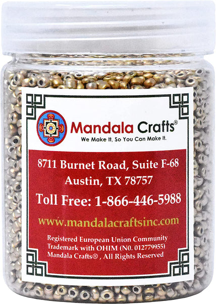 Mandala Crafts 6000 PCs 3mm Glass Seed Beads for Jewelry Making – Small Beads for Jewelry Making – Tiny Beads Kit Black Seed Beads 8/0