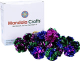 Mandala Crafts Crinkle Cat Toy Set - Mylar Crinkle Balls Cat Toys for Indoor Cats Kitten Dogs - Shiny Foil Cat Balls in Bulk