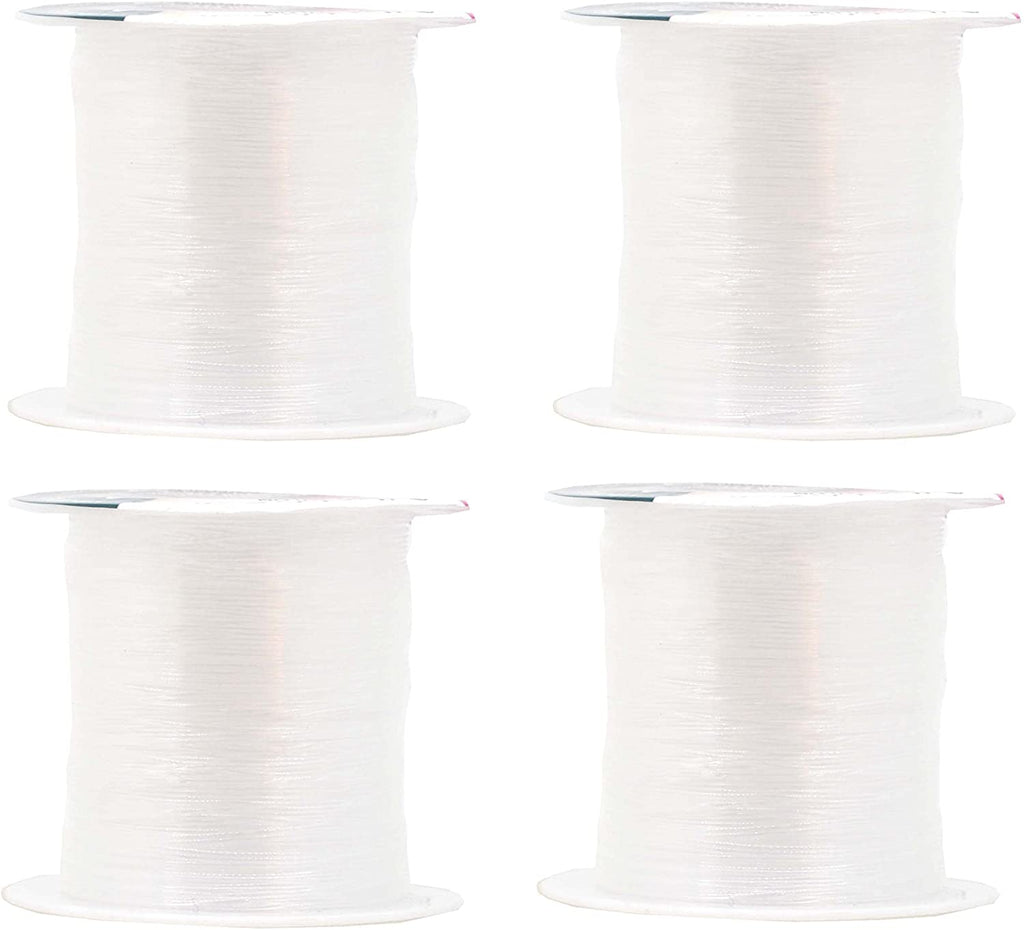 4Rolls Clear Fishing Line for Crafts Nylon Invisible Thread for Crafts