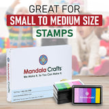 Mandala Crafts Washable Ink Pads for Kids Washable Stamp Pads for Kids - Assorted Colors Craft Ink Pad Stamp Pad Kit - Stamp Pads for Rubber Stamps Stamping Crafts 15 Sets