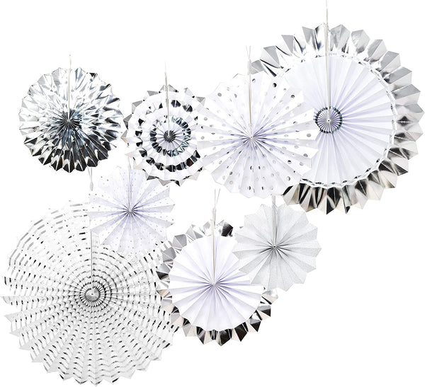 Mandala Crafts Hanging Paper Fans Party Decorations – Round Paper Fans for Wedding - Paper Fan Decorations for Graduation Birthday Classroom Decor