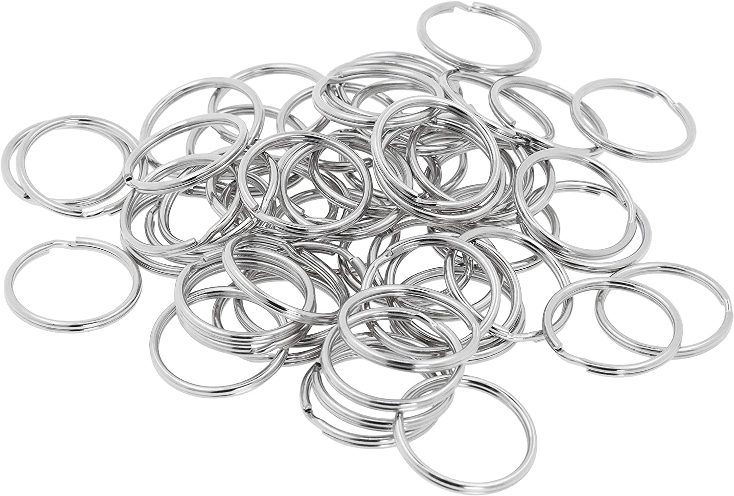 Mandala Crafts Large Metal Split Key Rings for Crafts, Keys, Keychains, 100 Pieces