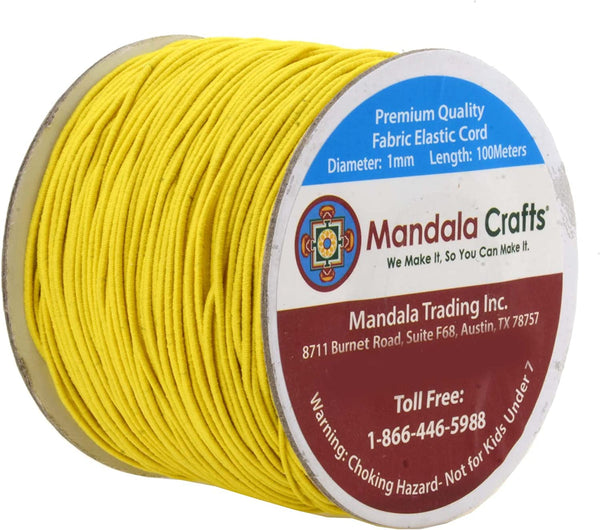  Mandala Crafts 2mm Elastic Cord for Bracelets