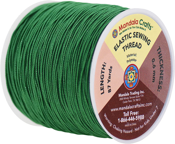 Shirring Elastic Thread for Sewing - Thin Fine Elastic Sewing Thread for  Sewing Machine Knitting by Mandala Crafts 0.6mm 87 Yards (Assorted Colors,  0.6mm 87 X 10 Yards) 