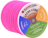 Mandala Crafts Soft Elastic Cord from Spandex Nylon Fabric for Jewelry Making, Sewing, and Crafting (Blush)