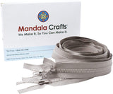 Mandala Crafts #5 Plastic Zipper - 5 PCs Black 33 Inches Separating Zippers  for Sewing - Jacket Zipper Separating Zipper Replacement Zippers for