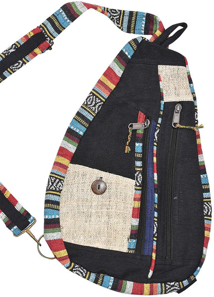 Boho Ethnic Shoulder Bag, Hobo Crossbody Purse Women's Canvas Tote