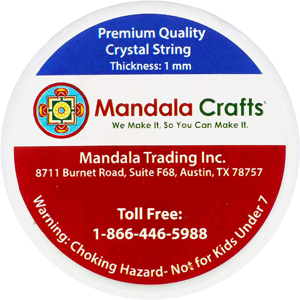 Mandala Crafts Commercial Grade Crystal String Elastic String for Jewelry Making – Stretchy Bracelet String for Bracelet Making - Stretchy String for Bracelets Bead String Cord for Beading Thread