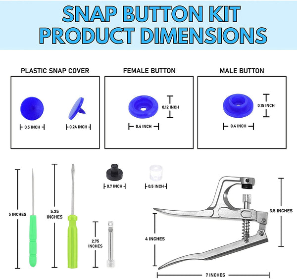 KAM Snaps T3 T5 T8 Plier Kit for Plastic Kam Snaps Button Closure