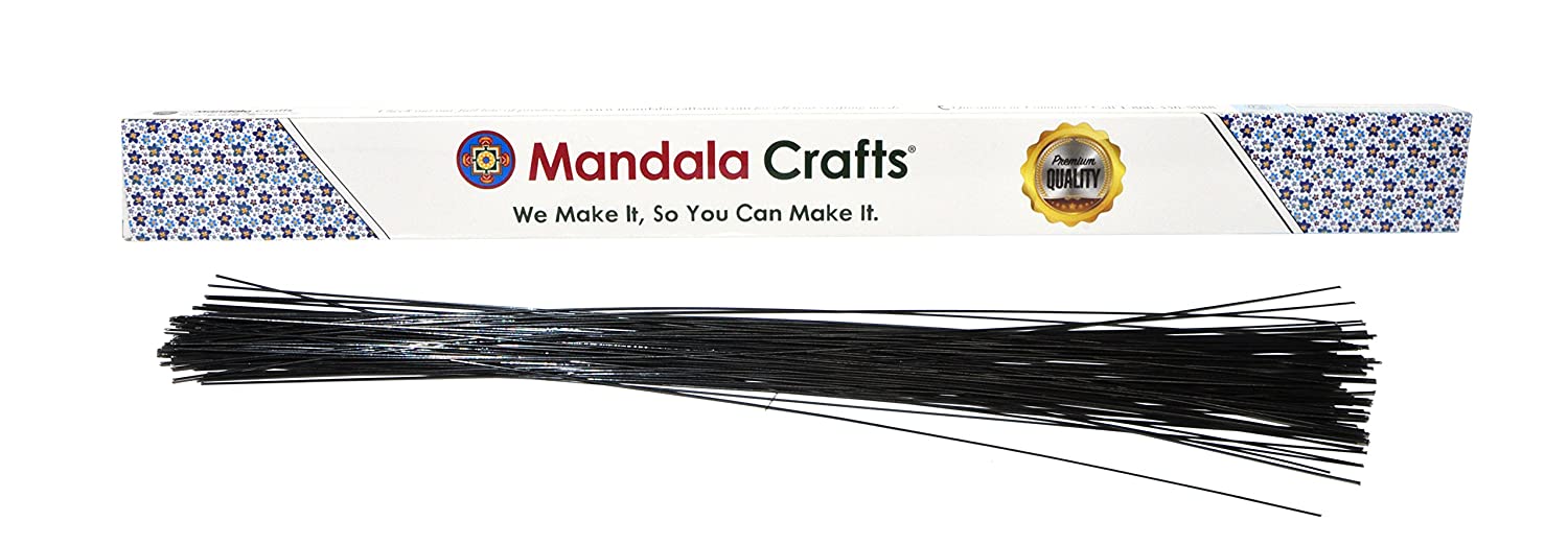 Mandala Crafts 100 PCs Black Floral Wire Stems - Flower Wire for Craft –  MudraCrafts