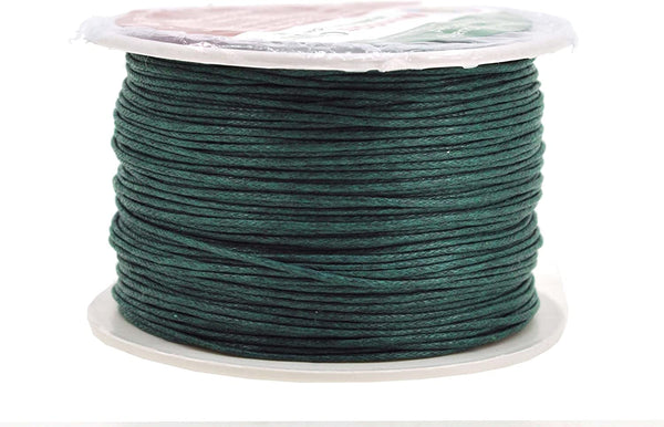 Mandala Crafts 1mm 109 Yards Jewelry Making Beading Crafting Macramé Waxed Cotton Cord Thread (Lime Green)