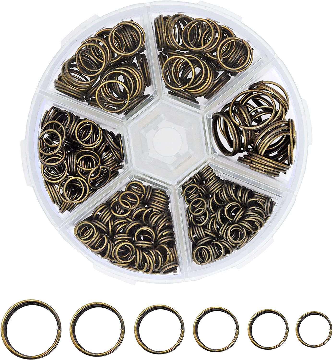100 Piece Mini Stainless Steel Split Rings Connectors for Arts & Crafts, Chandelier, Necklaces, Homemade Jewelry Making, DIY Keychains, Crystal