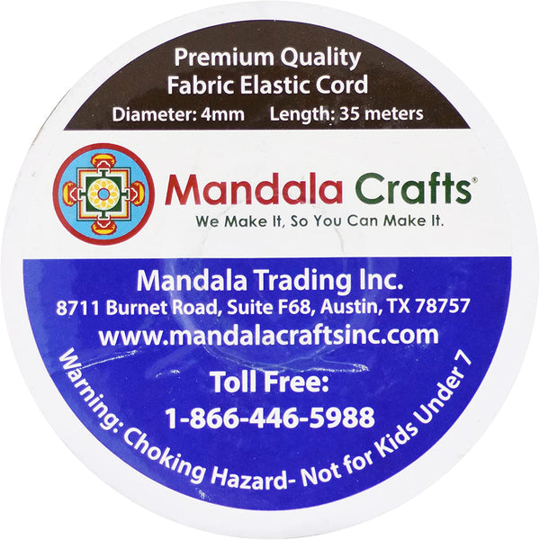  Mandala Crafts 1mm Yellow Elastic Cord for Bracelets