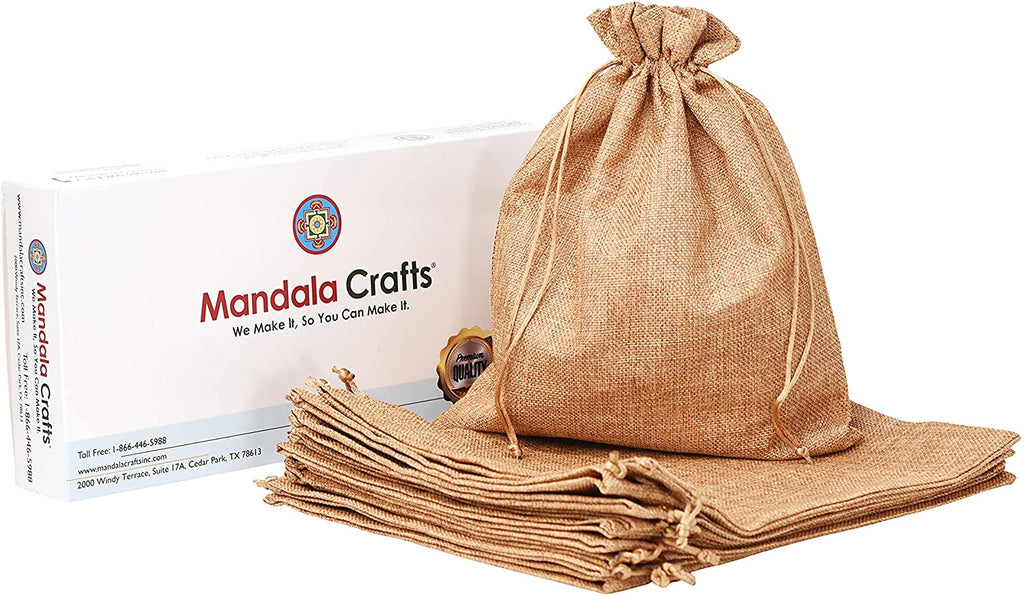 Mandala Crafts Cotton Muslin Bags with Drawstring – Natural Cotton Dra –  MudraCrafts