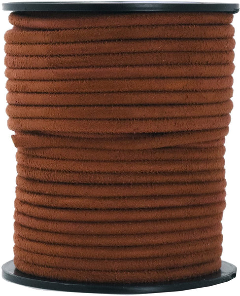 Mandala Crafts Round Faux Suede Leather Cord from Micro-Fiber for Jewelry  Making, Crafting, Beading, Lacing (Rust, 3mm 11 Yards) 