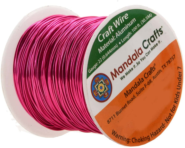 Mandala Crafts Anodized Aluminum Wire for Sculpting, Armature, Jewelry Making, Gem Metal Wrap, Garden, Colored and Soft, 1 Roll(14 Gauge, Silver)