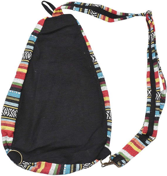 Mandala Crafts BOHO Hippie Sling Backpack Purse from Hemp for Women, Girls, and Men