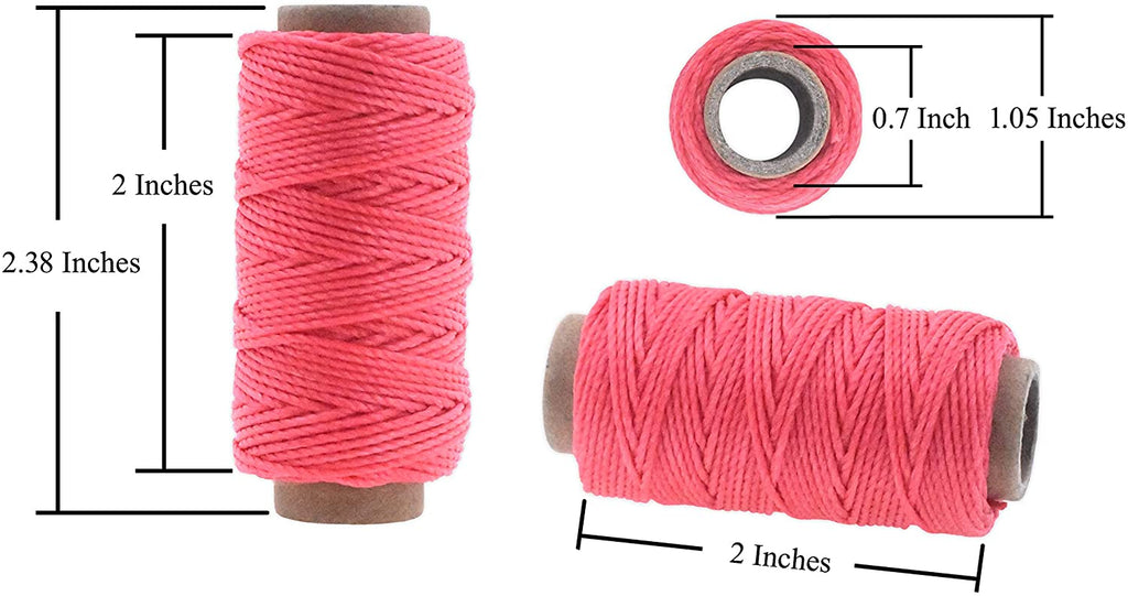 WUTA 1 Set 28 Colors Leather Craft Thread Round Waxed Thread Polyester Hand  Sewing Line Hgih Quality Leather Work Cord