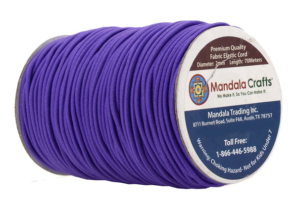  Mandala Crafts 2mm Elastic Cord for Bracelets Necklaces - 76  Yds Gray Elastic String Stretchy Cord for Jewelry Making Beading - Round  Stretch String for Sewing Crafting