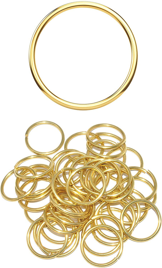 Flat 2mm Gold Brass Split Rings 10 pcs Handicraft Key Ring Keychain  Accessories
