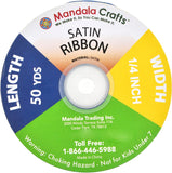 Satin Ribbon for Gift Wrapping, Weddings, Hair, Dresses, Blanket Edging, Crafts, Bows, Ornaments; by Mandala Crafts