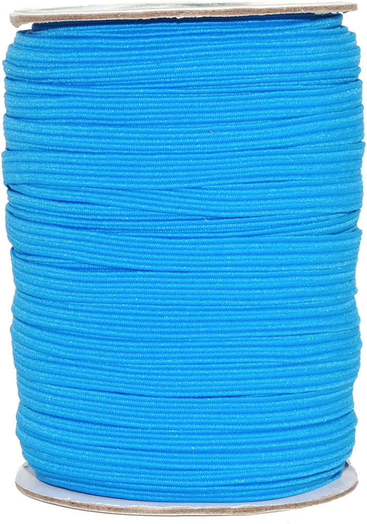 Full rolls of 1/4 inch or 6mm elastic for sewing face masks. Flat