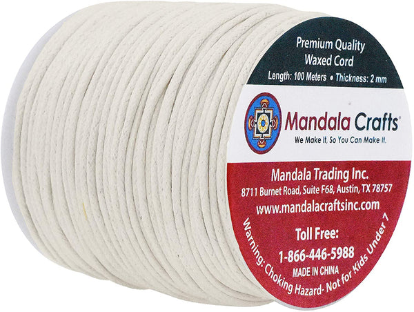 Mandala Crafts 1mm Waxed Cotton Cord Rope for Jewelry Making Beading C –  MudraCrafts